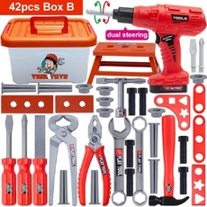 공구놀이세트 전동드라이버 도구박스 키트, 42pcs box B, CHINA
