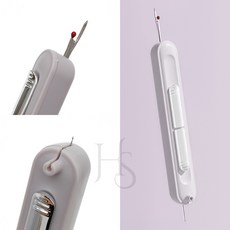 HARRY 옷수선 키트 실꿰기 실밥 커팅 2in1 퍼플 실끼우기