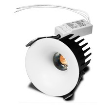 55mm 2인치 10W COB 호른 다운라이트 집중형 플리커프리 움푹 방습 매입등 천장 매립등 욕실 화장실 전등 조명, 1개