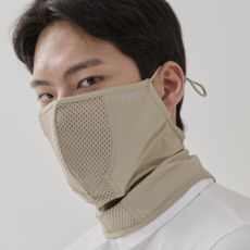 로히코 새부리형 자외선차단 스포츠 골프 마스크( 일체형 벨크로형 택1), 베이지