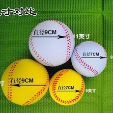 兒童中小學PU軟式安全棒壘球海綿棒球TeeBall發泡壘球樂樂球, 直徑7CM白色棒球2只裝, 1個