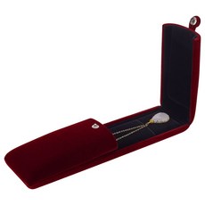 벨벳 진주 목걸이 박스 다크레드 22.3x6x3.2cm