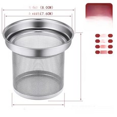 차 거름망 찌꺼기 제거 필터 찻주전자 인퓨저 메쉬 잎, 1개, 1L, 2번 스틸 링 있음