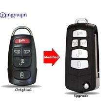 교체 플립 접이식 키 쉘 케이스 세도나 미니 밴 자동차 커버 버튼, 1개, 선택: 기본
