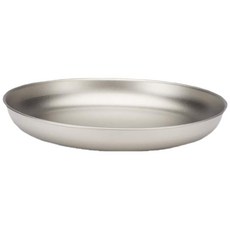 Snow Peak스노우피크 티타늄트렉 플레이트 초경량 내구성 캠핑 배낭여행 캠핑에 필수적인 야외주방 18cm, 1개