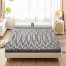 라텍스 부드러운 토퍼 패드 요매트 바닥요, 90-200cm, 벨벳그레이 약 5cm