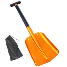 Abaodam 알루미늄 접이식 스페이드 및 휴대용 가방이 있는 자동차 비상 눈 삽 차량 야외 여행 얼음 긁기용 넓은 금속 제설 삽 333155 9171612250