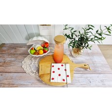 더 냅킨 과일 패턴 인쇄냅킨 칵테일냅킨, 1박스, 3000개입, 딸기