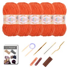 엘리제 마마니트 소프티 베이비 실 5p DIY 세트, 1세트, 당근