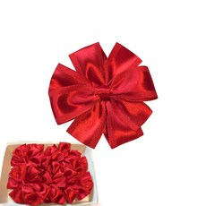 데코플러스 이중리본꽃 라인, 빨강, 10개