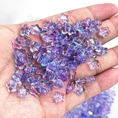 새로운 30pcs 8mm 다섯개 스타 매트 유리 구슬 보석에 대 한 스페이서 비즈 DIY 수제 팔찌 귀걸이 만들기, 02 39