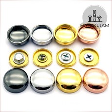 피스 커버 스테인레스 둥글형 20mm 마감캡 마감재 가리개 뚜껑 마개 볼트캡 나사캡 가림 덮개 나사 목재피스 델타피스 데크피스 가구 목공피스 캠핑카 피스캡 캡 피스뽕 직결피스 마감, 3-골드, 2세트