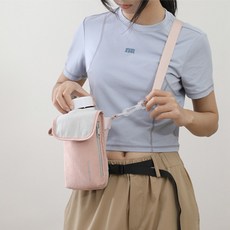 도파밍 텀블러가방 방수 크로스백 물병 수납 파우치, 1개, 핑크