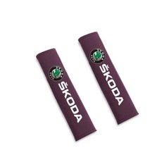 자동차 벨트 커버 조정 어깨 스트랩 보호대 패드, 1개, 3. 2pcs red for skoda