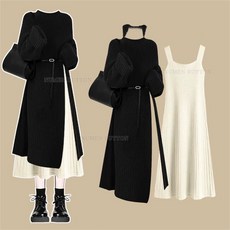 여성3종세트/ 여성세트 롱원피스 + 스웨터 롱원피스 LNN112866 70