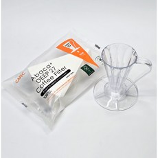 카펙 CAFEC 플라워 딥27 드리퍼 필터 핸드드립 커피 세트, 1개, White드리퍼+필터100매, 100ml