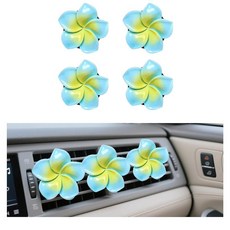 FALVFUN 자동차 송풍구 클립 8개 귀여운 리본 및 해바라기 차량 통풍구 장식 참 미적 내부 콘센트 장식품 액세서리 SUV 세단 트럭용 범용 핑크 189359, 2-블루