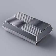 YIJDOO EDC 磁力推牌 無限位推牌 經典8+8佈局 金屬解壓指尖玩具, 1個, 極光銀(裸裝+氣泡布保護), 極光銀