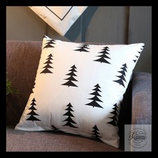 키미블랑 심플 피치면 절제모던패턴 쿠션커버 45x45cm