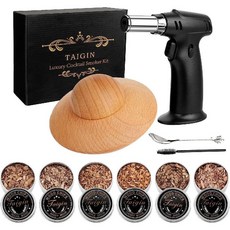 프리미엄 위스키 양주 버번 스모커 키트 (토치 스모커 6가지-우드칩 필터) 애주가 선물 (부탄 없음), 1개