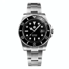 산마틴 40mm 업데이트된 PT5000 자동 식 워터 고스트 다이버 시계 사파이어 3H 날짜 방수 BGW-9 루메 SN001