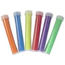 6色入 彩色細沙 沙畫補充沙包 兒童沙畫專用細沙子 色彩鮮明持久, 10g, 1個