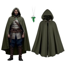 중세 후드 망토 금속 버클 브로치 세트