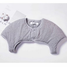 어깨 넥 목 보호 중년 수면 보호대 방한 보온 춘추동 냉방 순면 산모 조끼 워머 면, H. 두꺼운 누빔 회색