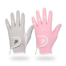 페르손 합피 여성 왼손 골프장갑 5장 세트 미끄럼방지 합피장갑, 5개, LGREY3개,PINK2개