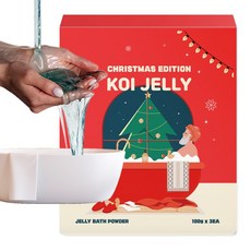 <특가> 재고한정 반값 번개할인 크리스마스에디션 한정판 코이젤리 1박스 300g (100g X 3개입) 고점도 젤리 입욕제 목욕놀이 기념일 커플 입욕젤 호캉스, 1개, 판타지오션(블루)