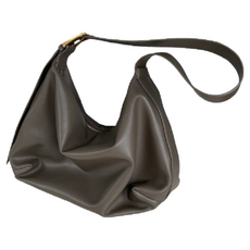 韓版大容量軟皮托特包 肩背包 斜背包, 深灰色