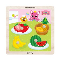 제사오스토어 손잡이퍼즐 과일 P398 손놀이완구 소근육훈련 집콕놀이 핑크퐁퍼즐