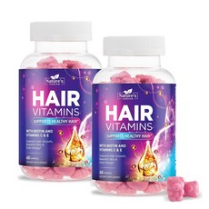 네이처스 초이스 헤어 비타민 비오틴 5000mcg 구미 Nature's Choice Hair Vitamins, 2개, 60정