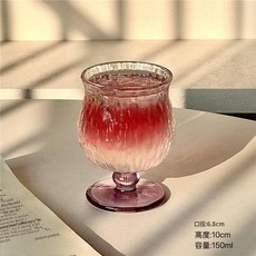 復古矮腳玻璃杯 150ml, 樹皮 - 紫底矮腳杯 150ml, 1個