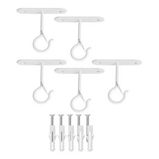 마리푸나 행잉 화분 걸이 천장고리 5p 후크 발코니 베란다 원예 _MF365148, 화이트5p, 5개