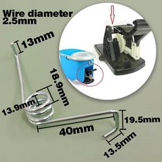 토션스프링 버킷 회전 걸레 비틀림 용수철 풀백 풋 수리 와이어 직경 두꺼운 1 개 2, 3.1Left and 1 Right, 1개