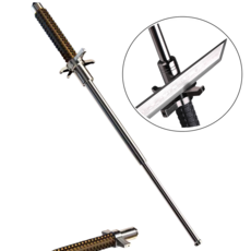 KN-613 강철 호신용 삼단봉 진압봉 경찰봉 자기방어스틱 무기용품 개물림방지 보관파우치, 65cm, 1개