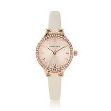 매장정품 레노마 RENOMA WATCH 로즈골드 크리스탈 여성 가죽시계 RE495IV 752871