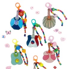 명절만들기 나무전통비즈 전통부채 3인만들기세트 가방고리 백참 키링, 1개