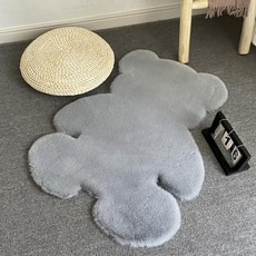 허니잼 귀여운 장모 곰돌이 러그 카페트 발매트 인테리어 장식 소품 집들이선물