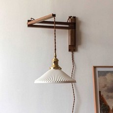 레트로 벽조명 벽걸이조명 벽걸이 조명 빈티지 벽등 램프 인테리어 방수, 2. A형 월넛톤 유리