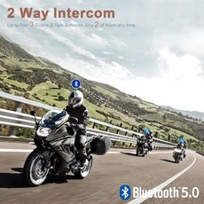 Fodsports FX2 인터콤 오토바이 헬멧 헤드셋 무선 블루투스 5.0 3인용 자전거 스피커 모토 통신