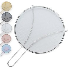 뜨거운 스크린 스플래터 보호 프라이팬용 골드 튀는 미세 막기 메시 요리용 요리 뚜껑 기름이 스테인리스 화상으로부터 피부 위한 팬용 것을 30.5cm(12인치) 스틸 그리스, 2.12 Diameter, 1.silver