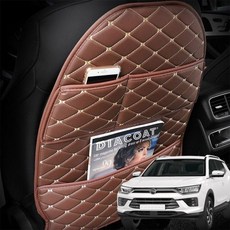 뒷좌석 보호매트 매트 뷰티풀코란도 킥커버, 블랙-레드, 블랙-레드, 1개