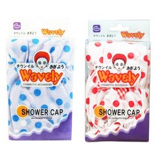 땡땡이 헤어캡 샤워캡 세안용품 세안 샤워 헤어트리트먼트 목욕용품 미용소품, 단품, 1개