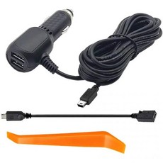 대시 카메라 및 GPS 충전기용 대시 캠 충전기 도실리 자동차 대시 캠 USB 전원 코드 마이크로 USB 및 미니 USB 케이블 대시 카메라 및 GPS 충전기 전원 코드 （ 1
