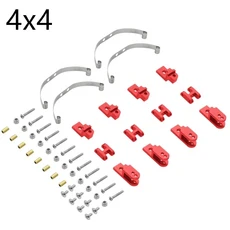 WPL 4x4 6x6 스틸 쇼크 업소버 서스펜션 리프 스프링 B14 JJRC Q60 Q75 자동차 업그레이드 부품, 04 Red 4x4