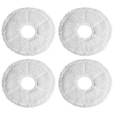 로봇 진공 청소기용 걸레 천 교체, 3. 4PC Mop White, 기본