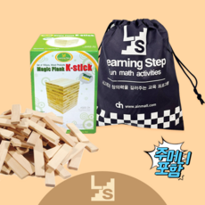 러닝스텝 원목 카프라 100pcs + 보관주머니, 1세트