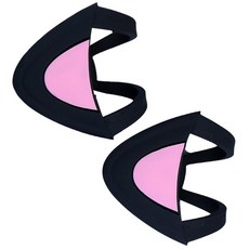 귀여운 헤드폰 액세서리 고양이 이어머프 펜던트 게이밍 헤드셋 부착, Black